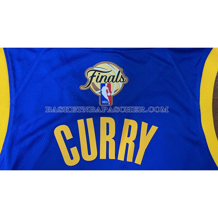 Maillot Golden State Warriors Stephen Curry NO 30 Icon 2022 NBA Finals Bleu